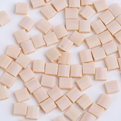 Korálky Taidian Miyuki Tila 5x5x1,9 mm, bohémsky štýl, nepriehľadné, ručne vyrobené na šperky, korálková výšivka 3 gramy/sada, približne 33 kusov