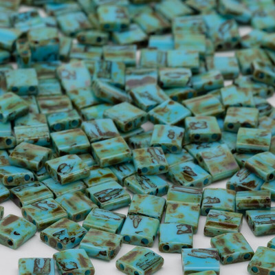 Korálky Taidian Miyuki Tila 5x5x1,9 mm, bohémsky štýl, nepriehľadné, ručne vyrobené na šperky, korálková výšivka 3 gramy/sada, približne 33 kusov