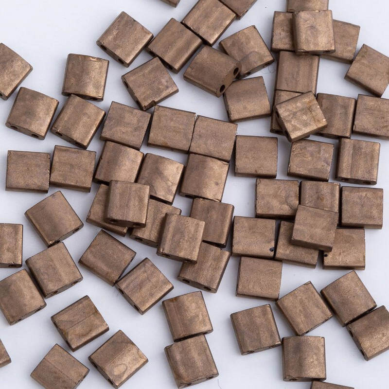 Korálky Taidian Miyuki Tila 5x5x1,9 mm, bohémsky štýl, nepriehľadné, ručne vyrobené na šperky, korálková výšivka 3 gramy/sada, približne 33 kusov