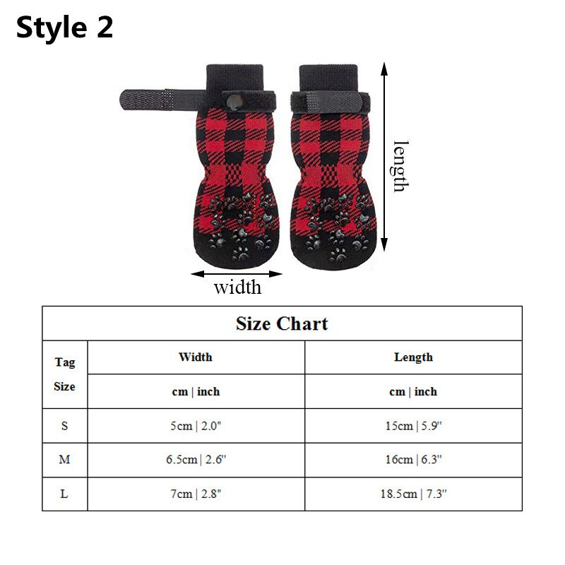 4vnt Kalėdų mielas languotas šiltas šuniuko kojinės naminiams gyvūnėliams mezginiai kojinės neslystančios kojinės šuniukų batai mažiems vidutiniams šunims augintiniams