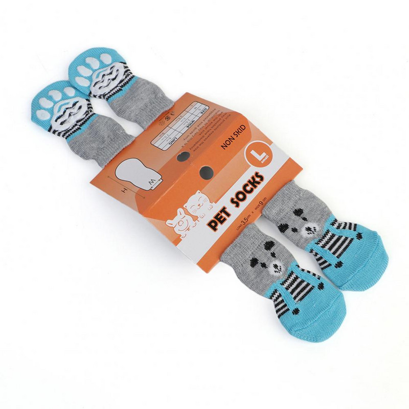 4vnt Mielos naminių šunų kojinės su spauda neslystančios katės šuniukų bateliai letenų apsaugos produktai mažų veislių špicų jorko šunims čihuahua