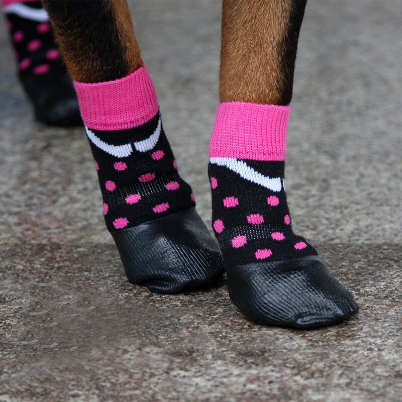 4 tk/komplekt välitingimustes veekindel libisemisvastane plekkidevastane koera kassi sokid papud jalatsid kummitallaga lemmiklooma käpakaitse väikesele suurele koerale