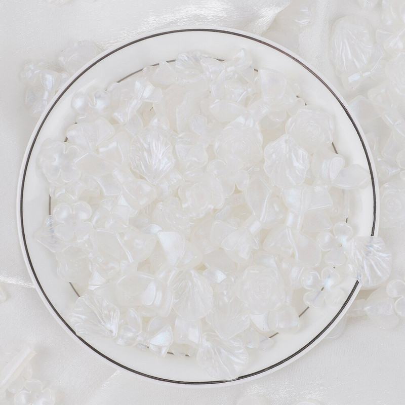 3 στυλ ακρυλικό λουλούδι πεταλούδα φιόγκο Χαλαρές χάντρες για DIY χειροποίητο βραχιόλι με αλυσίδα τηλεφώνου Αξεσουάρ κατασκευής κοσμημάτων V0840