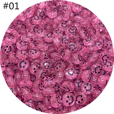 Νέα 50 τμχ 10 χιλιοστά Διαφανής Προσομοίωση Smiley face Ακρυλικό σχήμα Spacer Beads For DIY χειροποίητα κοσμήματα αξεσουάρ κολιέ Μάρκα