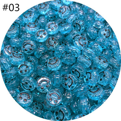 Νέα 50 τμχ 10 χιλιοστά Διαφανής Προσομοίωση Smiley face Ακρυλικό σχήμα Spacer Beads For DIY χειροποίητα κοσμήματα αξεσουάρ κολιέ Μάρκα