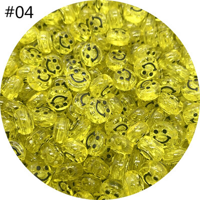 Νέα 50 τμχ 10 χιλιοστά Διαφανής Προσομοίωση Smiley face Ακρυλικό σχήμα Spacer Beads For DIY χειροποίητα κοσμήματα αξεσουάρ κολιέ Μάρκα