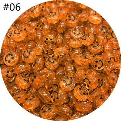 Νέα 50 τμχ 10 χιλιοστά Διαφανής Προσομοίωση Smiley face Ακρυλικό σχήμα Spacer Beads For DIY χειροποίητα κοσμήματα αξεσουάρ κολιέ Μάρκα