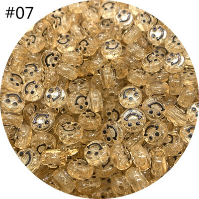 Νέα 50 τμχ 10 χιλιοστά Διαφανής Προσομοίωση Smiley face Ακρυλικό σχήμα Spacer Beads For DIY χειροποίητα κοσμήματα αξεσουάρ κολιέ Μάρκα