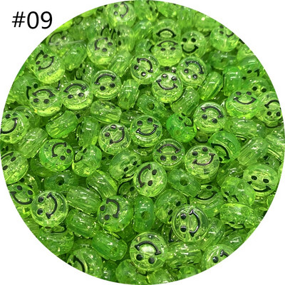 Νέα 50 τμχ 10 χιλιοστά Διαφανής Προσομοίωση Smiley face Ακρυλικό σχήμα Spacer Beads For DIY χειροποίητα κοσμήματα αξεσουάρ κολιέ Μάρκα