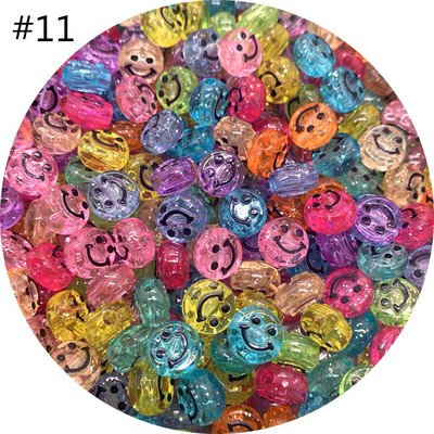 Νέα 50 τμχ 10 χιλιοστά Διαφανής Προσομοίωση Smiley face Ακρυλικό σχήμα Spacer Beads For DIY χειροποίητα κοσμήματα αξεσουάρ κολιέ Μάρκα