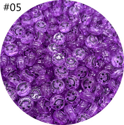 Νέα 50 τμχ 10 χιλιοστά Διαφανής Προσομοίωση Smiley face Ακρυλικό σχήμα Spacer Beads For DIY χειροποίητα κοσμήματα αξεσουάρ κολιέ Μάρκα