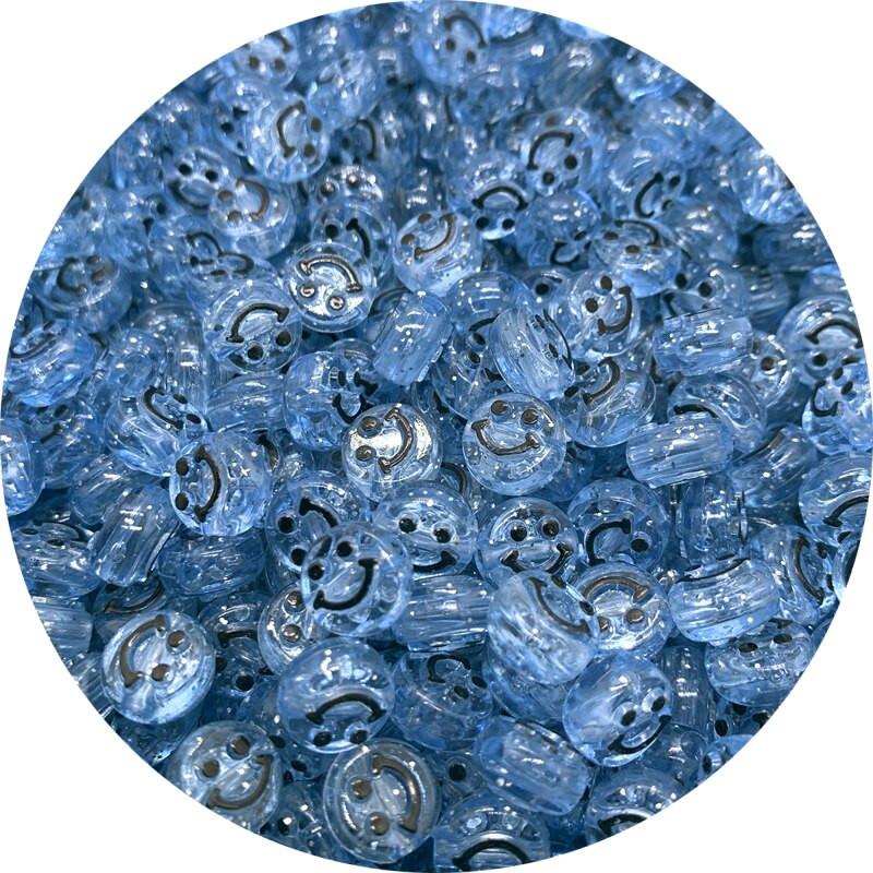 Νέα 50 τμχ 10 χιλιοστά Διαφανής Προσομοίωση Smiley face Ακρυλικό σχήμα Spacer Beads For DIY χειροποίητα κοσμήματα αξεσουάρ κολιέ Μάρκα