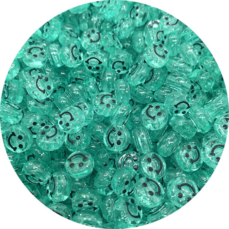 Νέα 50 τμχ 10 χιλιοστά Διαφανής Προσομοίωση Smiley face Ακρυλικό σχήμα Spacer Beads For DIY χειροποίητα κοσμήματα αξεσουάρ κολιέ Μάρκα