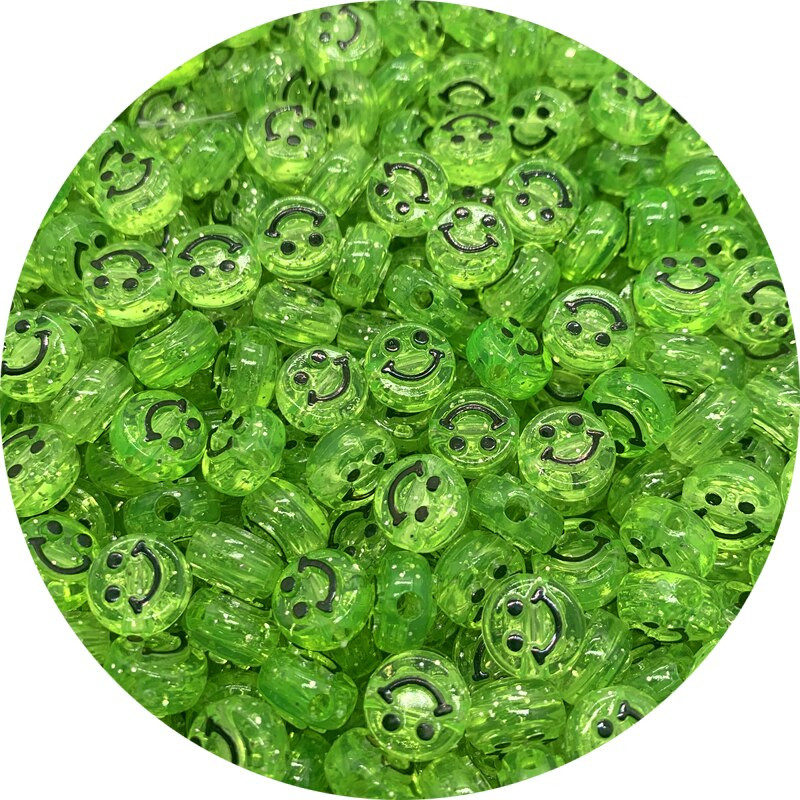 Νέα 50 τμχ 10 χιλιοστά Διαφανής Προσομοίωση Smiley face Ακρυλικό σχήμα Spacer Beads For DIY χειροποίητα κοσμήματα αξεσουάρ κολιέ Μάρκα