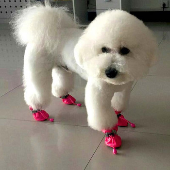Pet Dogs Χειμερινά Παπούτσια Rain Snow Αδιάβροχα Μποτάκια Κάλτσες Λαστιχένια Αντιολισθητικά Παπούτσια για Μικρά Σκυλιά Κουτάβια Υποδήματα