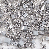 Mărgele de sticlă brodate în stil argintiu de 2-8mm Mărgele distanțiere din semințe de sticlă cehă Mărgele rotunde de cristal Accesoriu pentru bijuterii DIY A0114