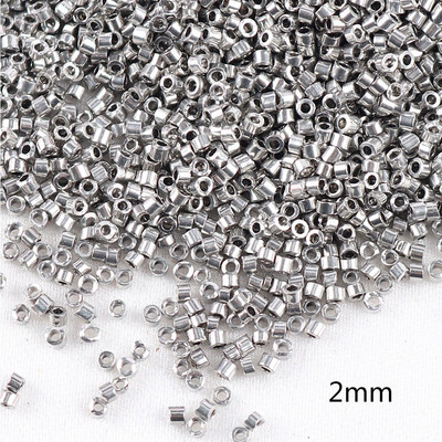 Mărgele de sticlă brodate în stil argintiu de 2-8mm Mărgele distanțiere din semințe de sticlă cehă Mărgele rotunde de cristal Accesoriu pentru bijuterii DIY A0114