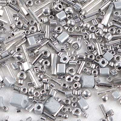 Mărgele de sticlă brodate în stil argintiu de 2-8mm Mărgele distanțiere din semințe de sticlă cehă Mărgele rotunde de cristal Accesoriu pentru bijuterii DIY A0114