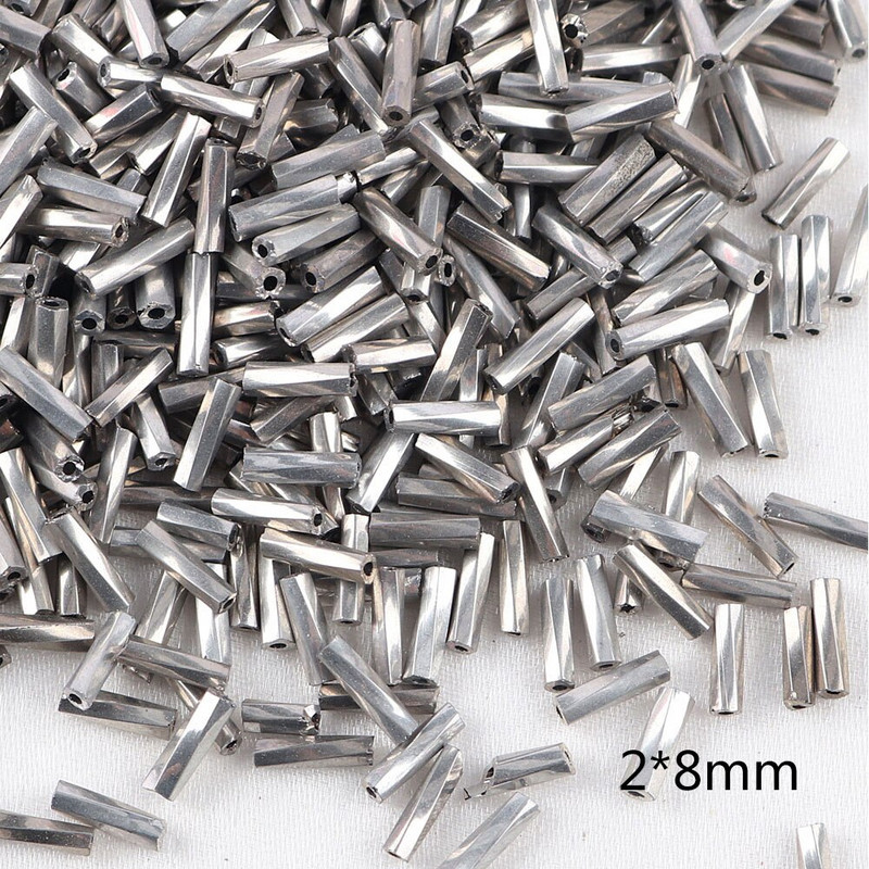 Mărgele de sticlă brodate în stil argintiu de 2-8mm Mărgele distanțiere din semințe de sticlă cehă Mărgele rotunde de cristal Accesoriu pentru bijuterii DIY A0114