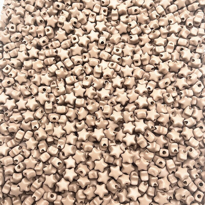 НОВИ 50 бр. 10 мм матова петолъчна звезда, акрилни разхлабени дистанционни мъниста за изработка на бижута Направи си сам ръчно изработени аксесоари