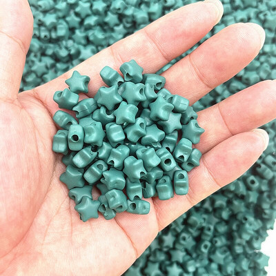 НОВИ 50 бр. 10 мм матова петолъчна звезда, акрилни разхлабени дистанционни мъниста за изработка на бижута Направи си сам ръчно изработени аксесоари