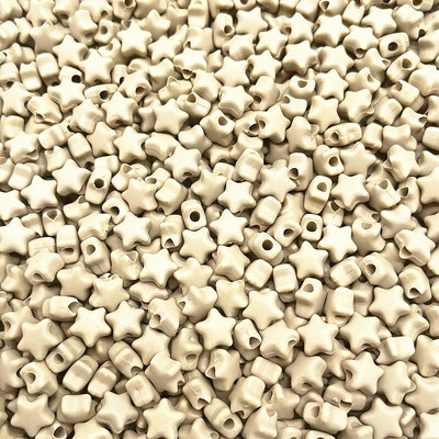 НОВИ 50 бр. 10 мм матова петолъчна звезда, акрилни разхлабени дистанционни мъниста за изработка на бижута Направи си сам ръчно изработени аксесоари