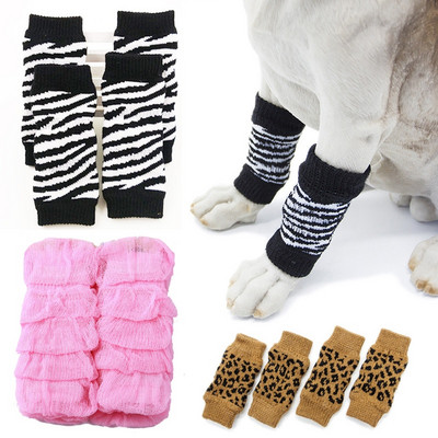 4 τεμάχια/σετ Winter Warm Pet Dog Cat Knee Socks Puppy Dog Gate Leg Protection Anti-urary Leg legings Επιγονατίδες για κατοικίδια
