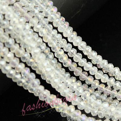 1 string 3/4/6/8mm ümara faktiga Austria kristallklaashelmed vahehoidja lahtine rant kaelakee jaoks DIY Käevõru ehete tegemine