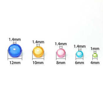 20-200Pcs/lot 4 6 8 10 12mm Μικτό χρώμα 3D Illusion Miracle bead Ακρυλικό Spacer Χαλαρές χάντρες ρούχων για ράψιμο ρούχων Χειροποίητο