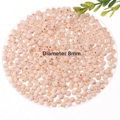 Bricolaj farmec din lemn natural margele rotunde 4-30 mm distanțier margele din lemn ecologice bile rotunde nefinisate fără plumb pentru realizarea de bijuterii