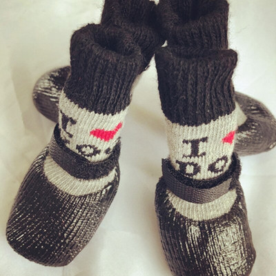 4vnt Mieli naminių šunų batai guminiai šiltos kojinės vandeniui neslystančios šunų lietaus batai sniego batai kojinės avalynė šuniukui mažoms katėms šunims YZL