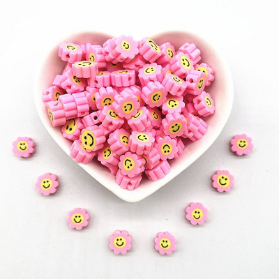 30 tk 10 mm päevalille lillehelmed, polümeersavist vahetükk, lahtised helmed ehete valmistamiseks DIY käsitsi valmistatud käevõru tarvikud