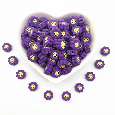 30 tk 10 mm päevalille lillehelmed, polümeersavist vahetükk, lahtised helmed ehete valmistamiseks DIY käsitsi valmistatud käevõru tarvikud