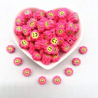 30 tk 10 mm päevalille lillehelmed, polümeersavist vahetükk, lahtised helmed ehete valmistamiseks DIY käsitsi valmistatud käevõru tarvikud