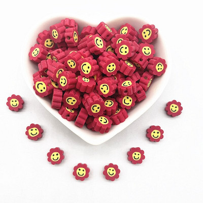 30 tk 10 mm päevalille lillehelmed, polümeersavist vahetükk, lahtised helmed ehete valmistamiseks DIY käsitsi valmistatud käevõru tarvikud