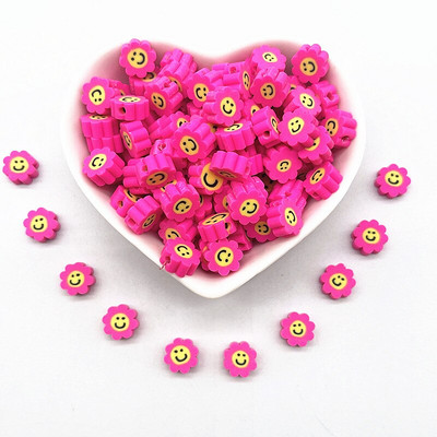 30 tk 10 mm päevalille lillehelmed, polümeersavist vahetükk, lahtised helmed ehete valmistamiseks DIY käsitsi valmistatud käevõru tarvikud