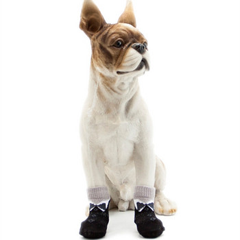 4 τμχ Ζεστά παπούτσια σκύλου για κουτάβι Μαλακά ακρυλικά πλεκτά για κατοικίδια Κάλτσες Χαριτωμένα αντιολισθητικά κάλτσες κινουμένων σχεδίων για μικρά σκυλιά Προϊόντα για κατοικίδια S/M/L/XL