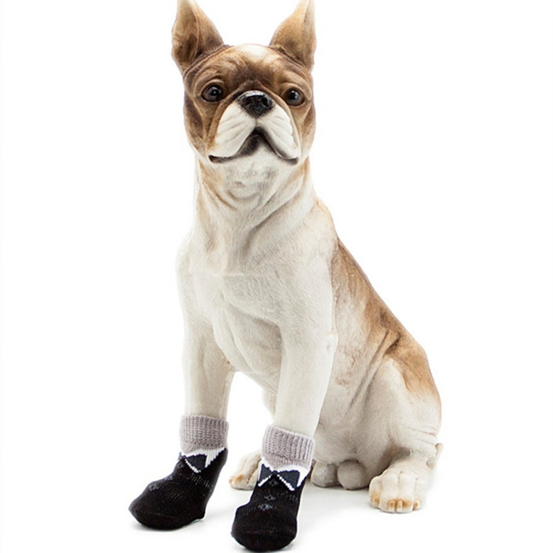 4 tk. Soojad kutsikate koerajalatsid Pehmed akrüülist lemmikloomade kudumid Sokid Armsad Multikad Libisemisvastased Sokid Väikestele Koertele Lemmikloomatooted S/M/L/XL