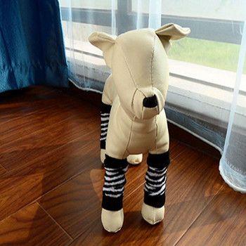 2 ζεύγη Ζεστό ποδιών για κατοικίδια Προστατευτικό ποδιών για σκύλο Βαμβακερές κάλτσες γονάτων για κουτάβι Χειμερινές ζεστές κάλτσες χειμερινά προμήθειες για κατοικίδια