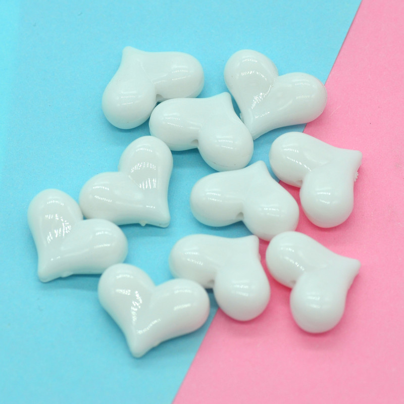 10 bucăți margele acrilice în formă de inimă, accesorii pentru bijuterii DIY, margele pentru bijuterii, accesorii pentru șnur pentru telefon