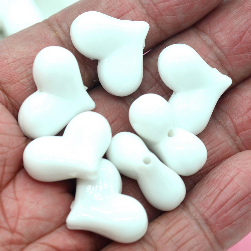 10 bucăți margele acrilice în formă de inimă, accesorii pentru bijuterii DIY, margele pentru bijuterii, accesorii pentru șnur pentru telefon