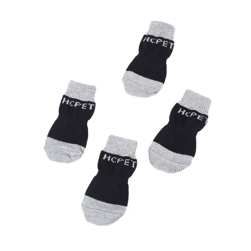 4tk/partii Kutsikas Kass Kootud Sokid Koerajalatsid Armsad Soojad Libisemisvastased Koera sokid Armsad Multifilmid Kassid Koerad Saapad Talvejalatsid