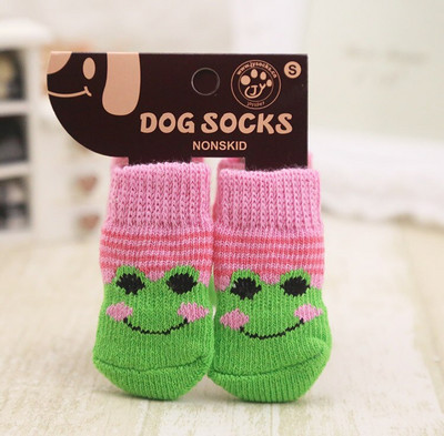 4 бр./компл. Противохлъзгащо се дъно прекрасно кученце Кучета Плетива за домашни любимци Чорапи Сладък домашен любимец Мода Домашни любимци Кучета Чорапи за котки Доставки за играчки за кучета