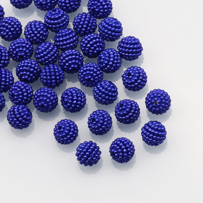 50 τμχ/παρτίδα 10mm Μικτό χρώμα Bayberry Ακρυλικές χάντρες Στρογγυλές Χαλαρές Χάντρες για Χειροτεχνία Προμήθειες Βεντοτεχνίας Ρούχων Ενδυμάτων DIY