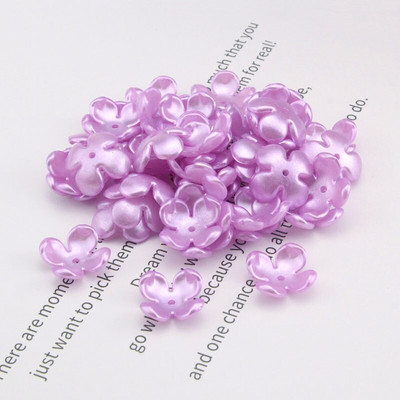 50-200gab/iepakojumā 17mm akrila ziedu krelles, brīvas starplikas krelles rotaslietu izgatavošanai, rokassprādzes DIY cepure Apģērbu dekorēšanas piederumi