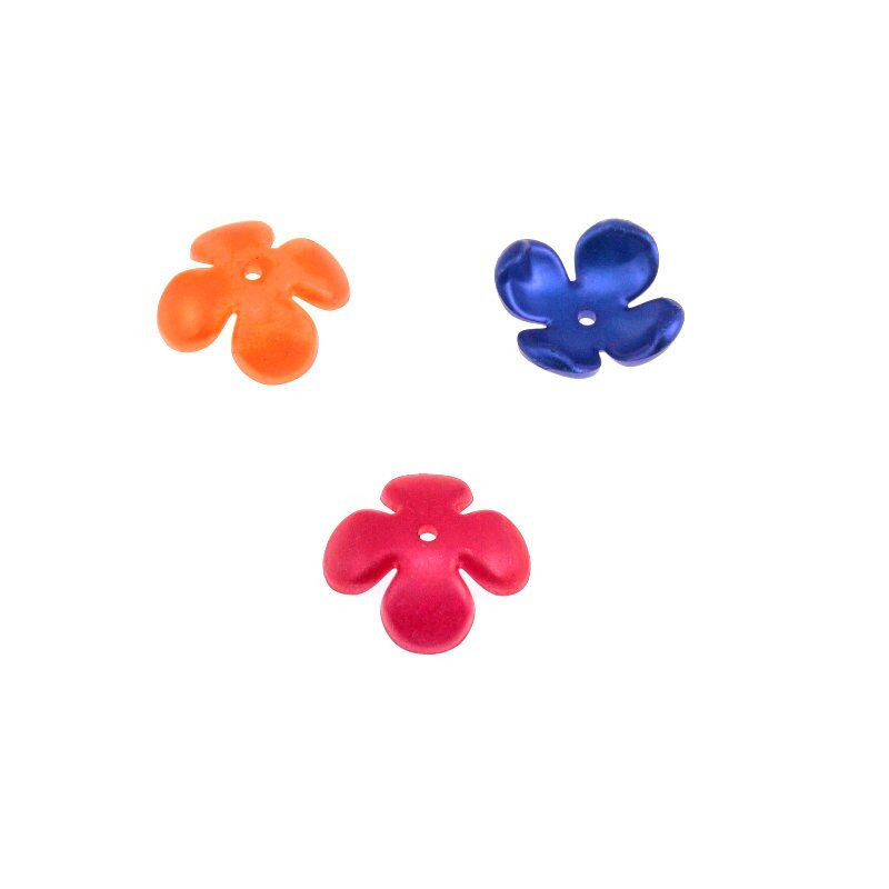 50-200gab/iepakojumā 17mm akrila ziedu krelles, brīvas starplikas krelles rotaslietu izgatavošanai, rokassprādzes DIY cepure Apģērbu dekorēšanas piederumi