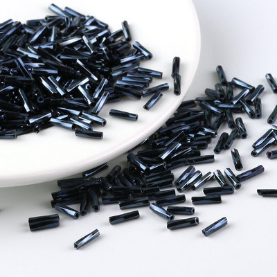 30g/kott Värviga kaetud 2X6,5mm toruhelmed Klaasrõivad Seemnehelmed aksessuaaride jaoks Käevõru ehted isetegemise käsitöötööriist