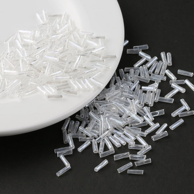 30g/kott Värviga kaetud 2X6,5mm toruhelmed Klaasrõivad Seemnehelmed aksessuaaride jaoks Käevõru ehted isetegemise käsitöötööriist