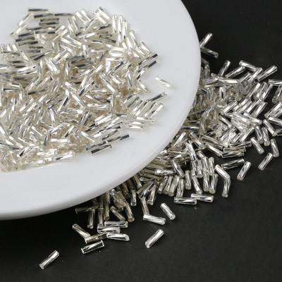 30g/kott Värviga kaetud 2X6,5mm toruhelmed Klaasrõivad Seemnehelmed aksessuaaride jaoks Käevõru ehted isetegemise käsitöötööriist