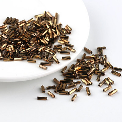 30g/kott Värviga kaetud 2X6,5mm toruhelmed Klaasrõivad Seemnehelmed aksessuaaride jaoks Käevõru ehted isetegemise käsitöötööriist